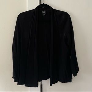 Eileen Fisher Black open shawl cardigan